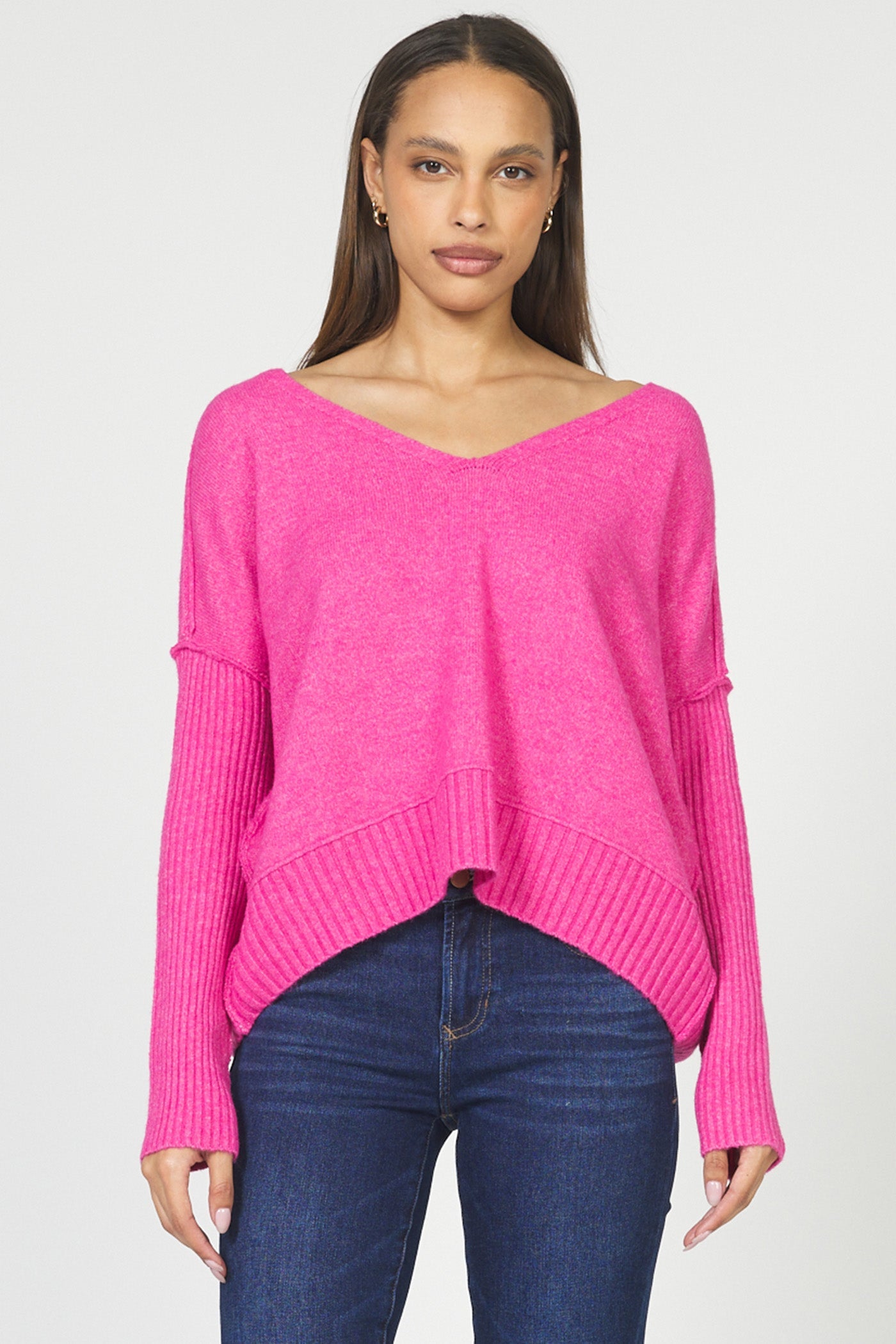 Clarette Sweater Hot Pink | Women's Sweater | Dear John Denim