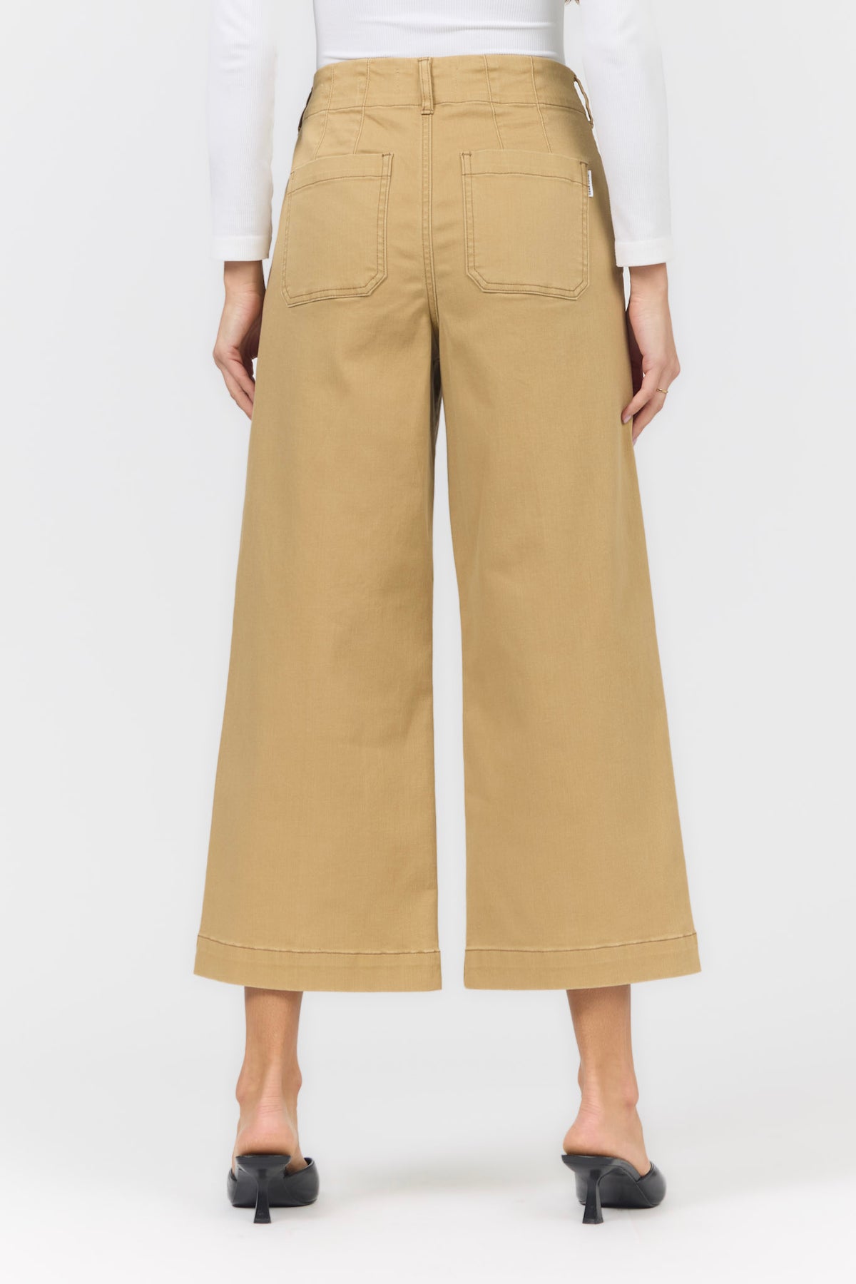 AUDREY WIDE LEG JEAN KHAKI — Dear John Denim