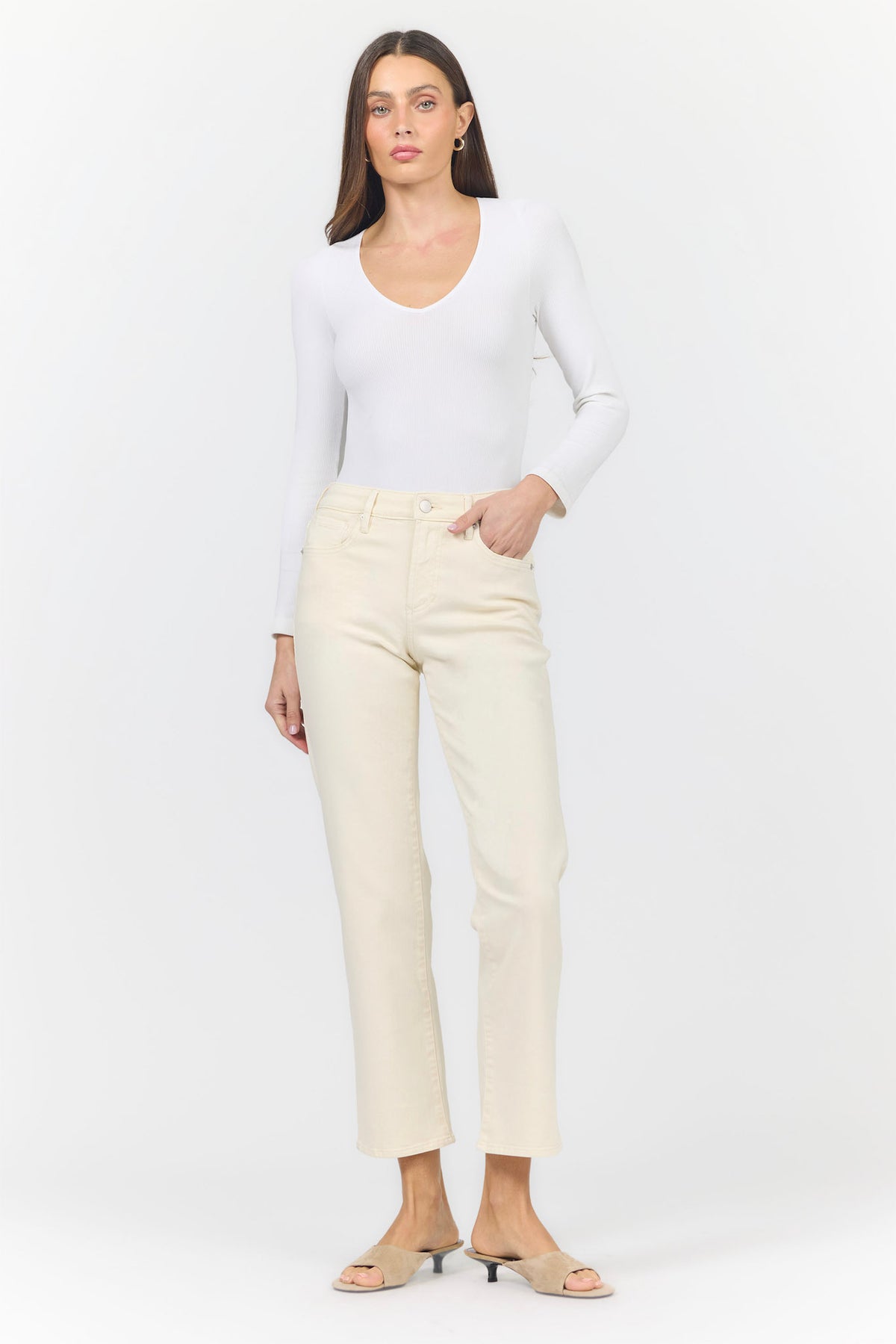 ANIKA STRAIGHT LEG JEAN WHEAT — Dear John Denim