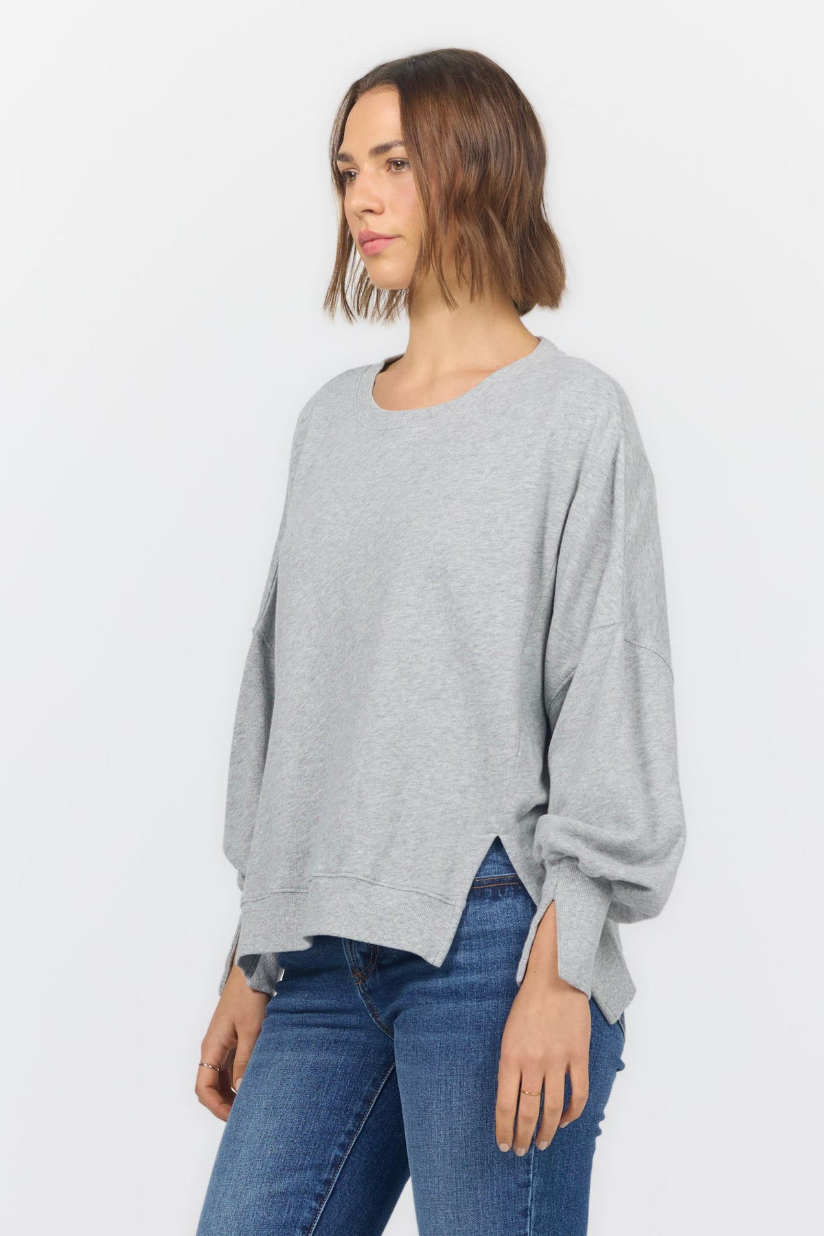 TRENTON SWEATER HEATHER GREY — Dear John Denim