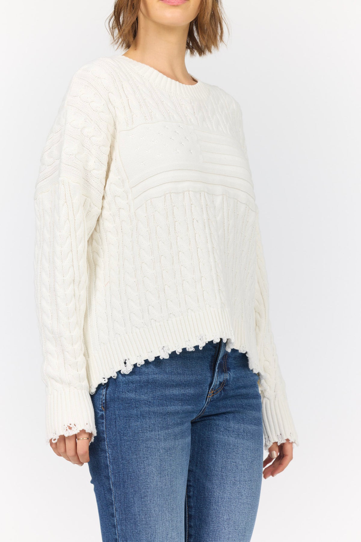 RANIA SWEATER OFF WHITE — Dear John Denim