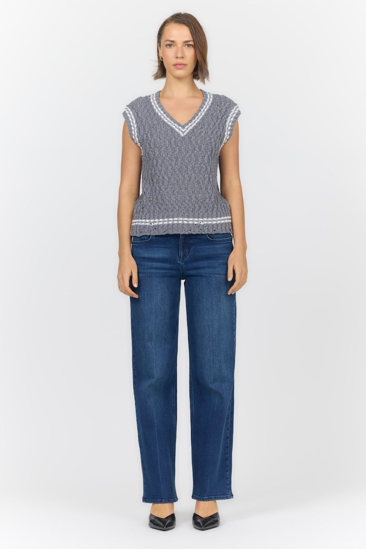 ARIAH VEST ULTAMATE GREY — Dear John Denim