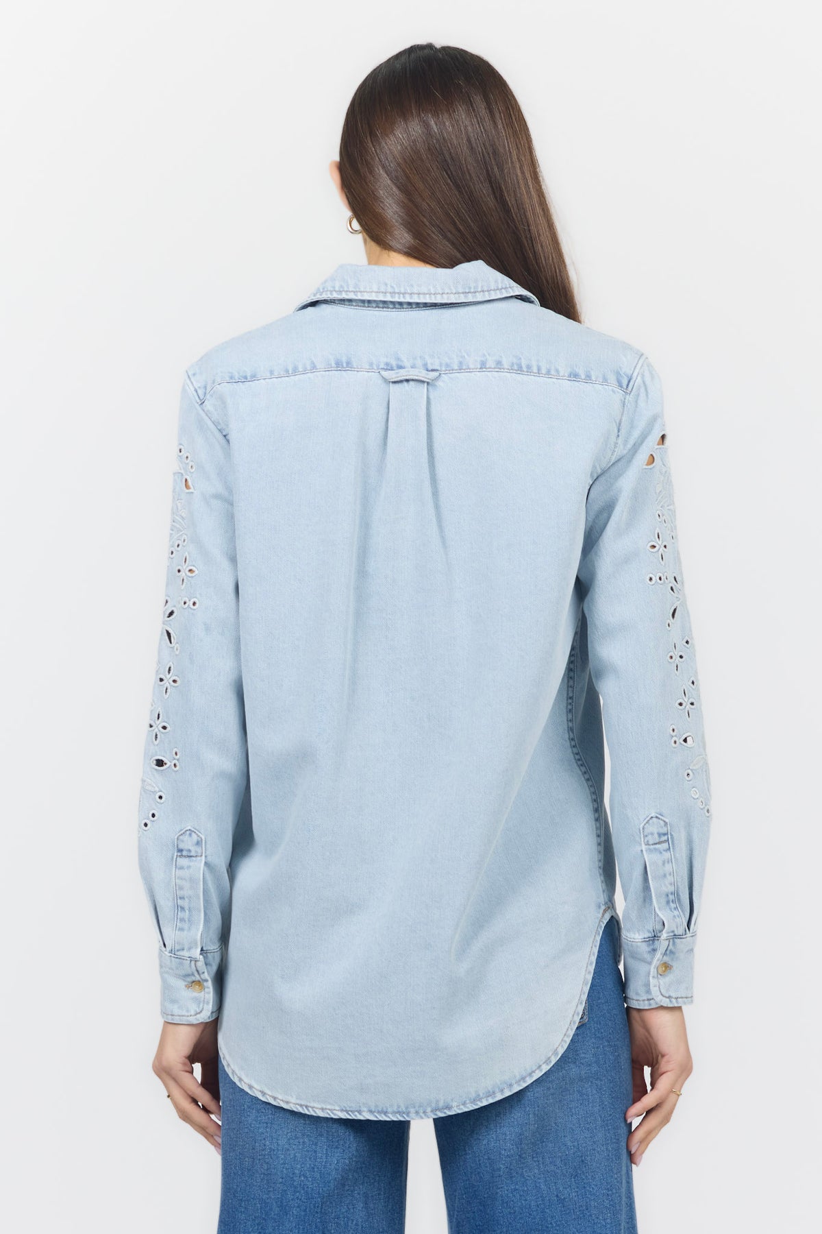 GALINA SHIRT CRYSTAL CHALK EMB. — Dear John Denim