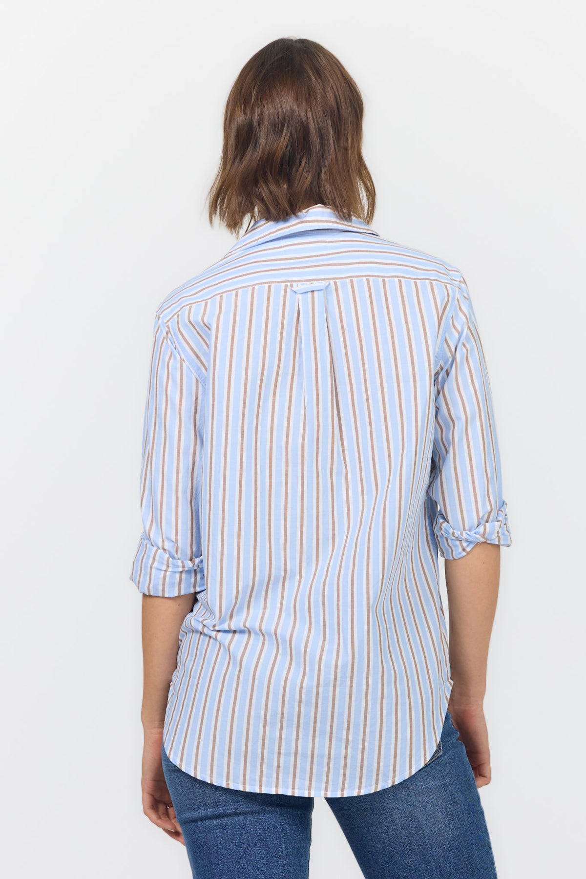 GALINA SHIRT CAMPUS BLUE STRIPE — Dear John Denim