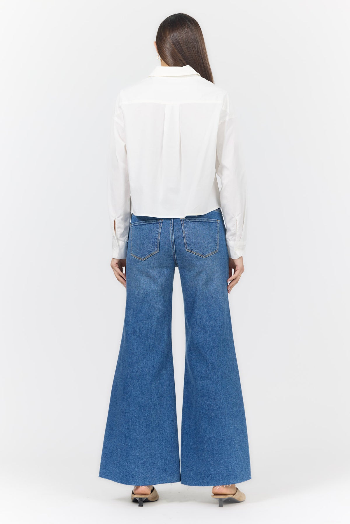 CROPPED SHIRT WHITE — Dear John Denim