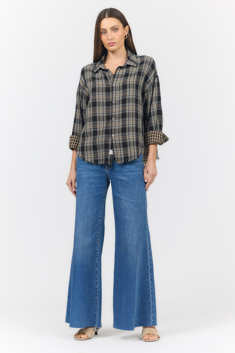 ADRIANNA SHIRT MIDNIGHT LECTURE PLAID