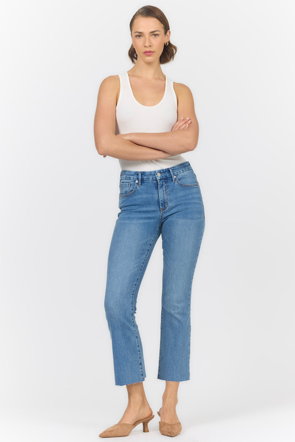 JEANNE FLARE JEAN BLUE