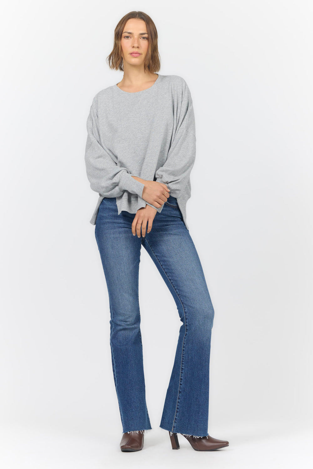 TRENTON SWEATER HEATHER GREY