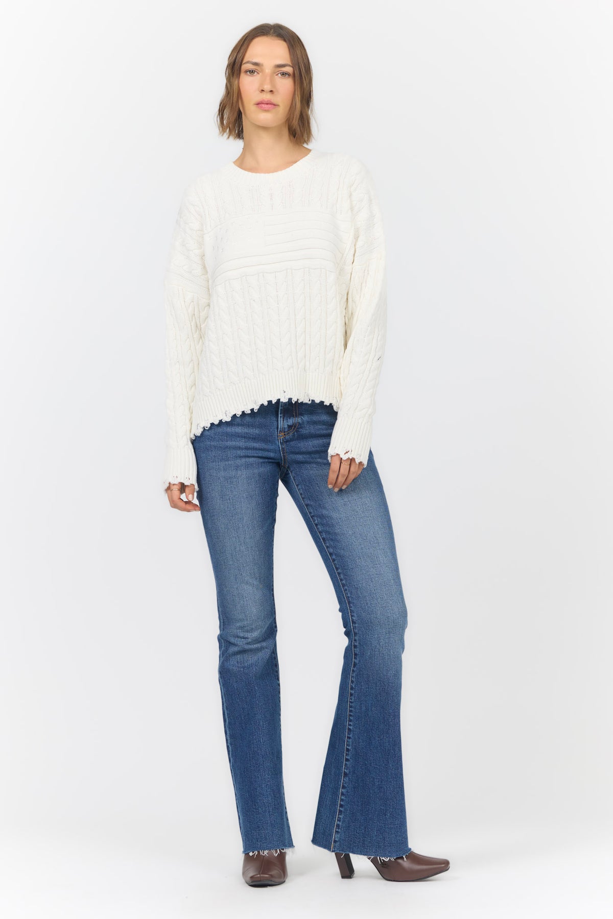 RANIA SWEATER OFF WHITE — Dear John Denim