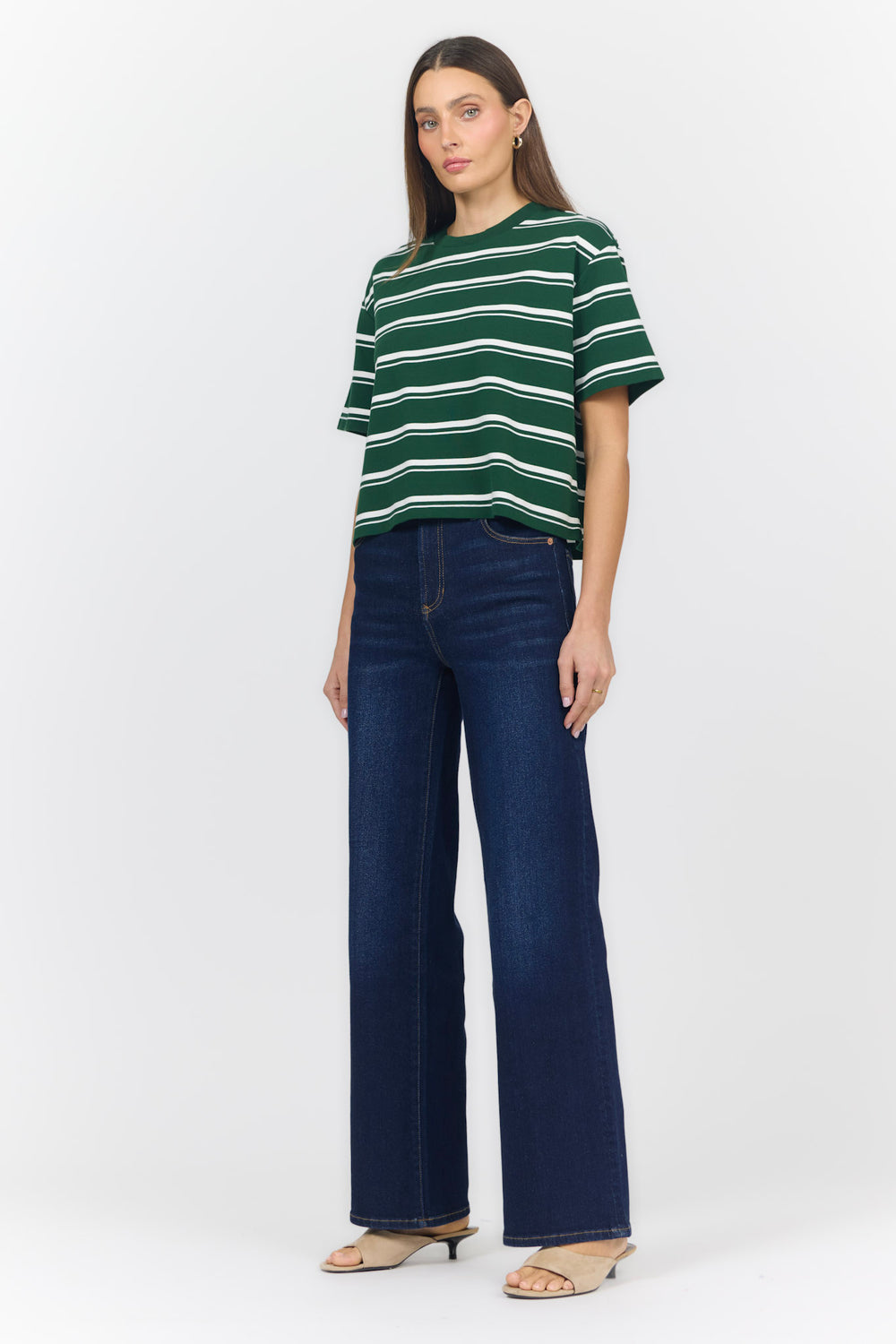 MADDOX TEE PINE STRIPE