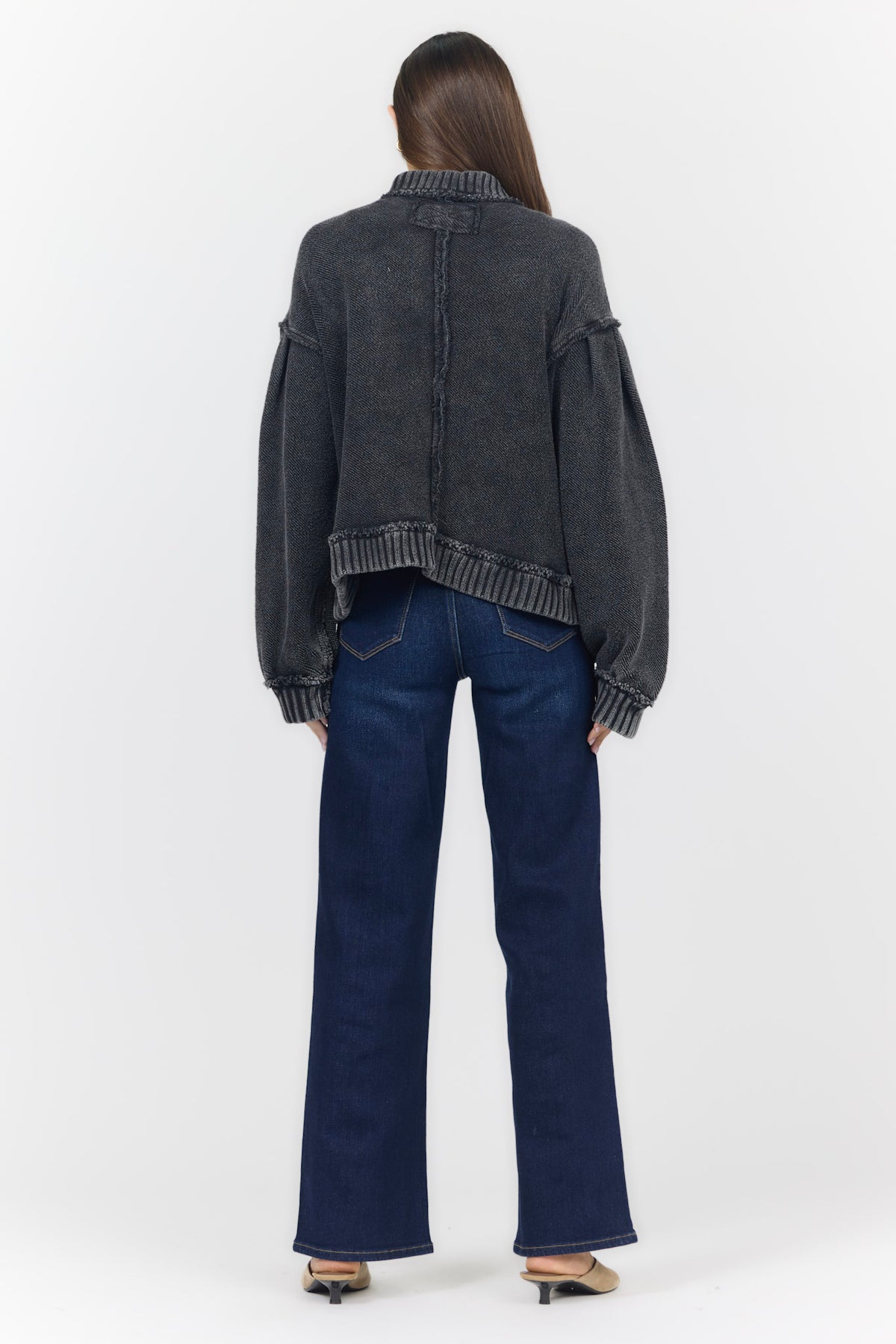 REESE CARDIGAN WASHED BLACK — Dear John Denim