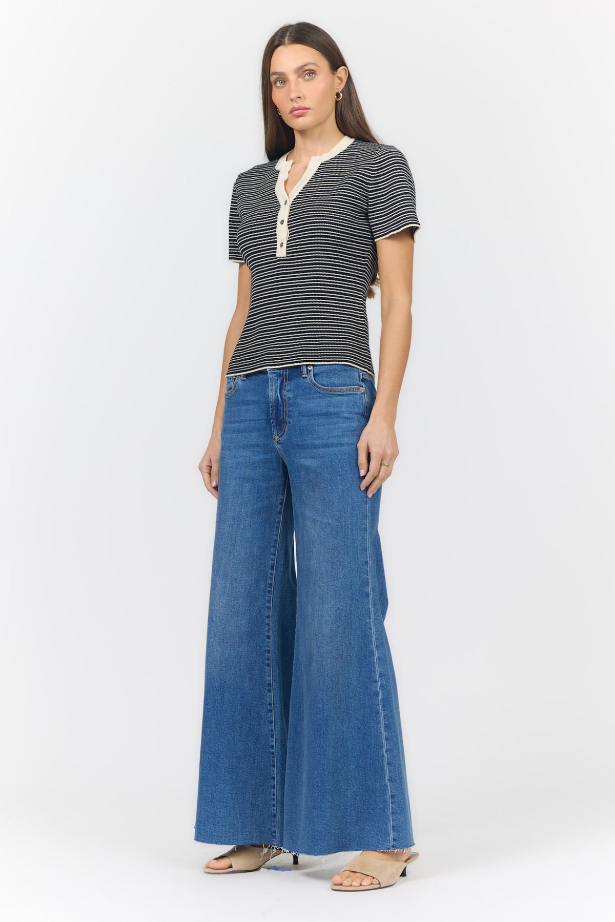 NEYA SWEATER BLACK AND CREAM — Dear John Denim