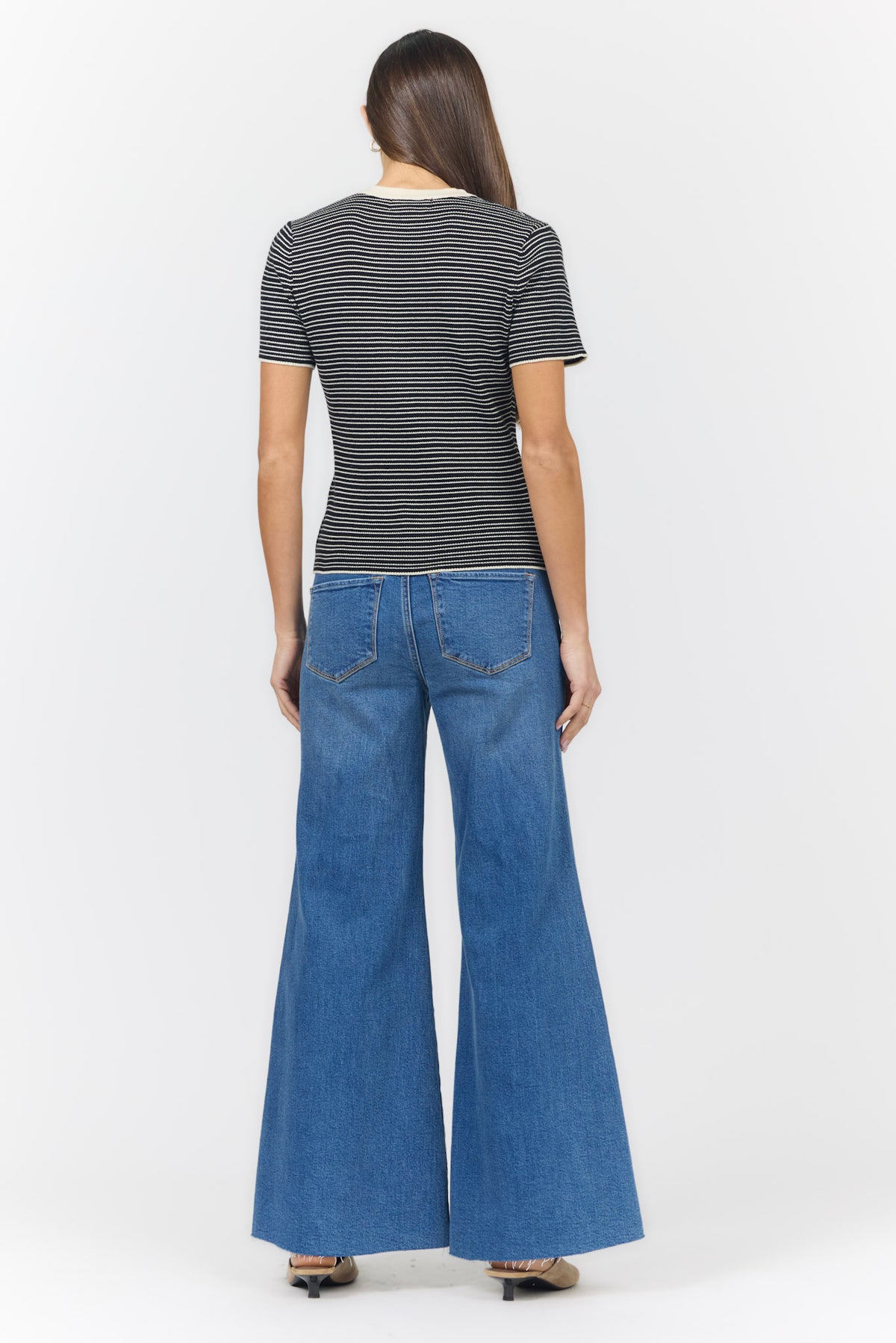 NEYA SWEATER BLACK AND CREAM — Dear John Denim