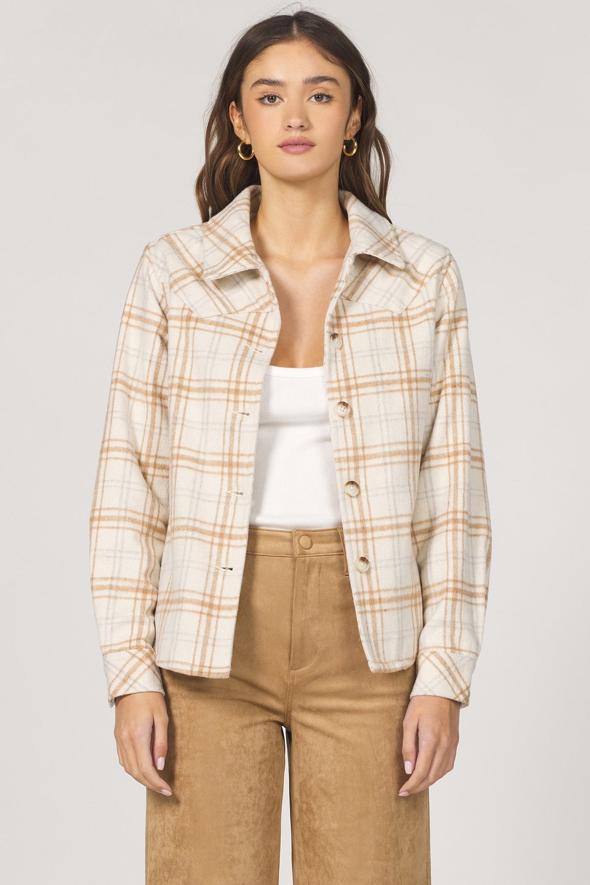 BROWN BLUE PLAID-DFJ8019BTC-1 — Dear John Denim