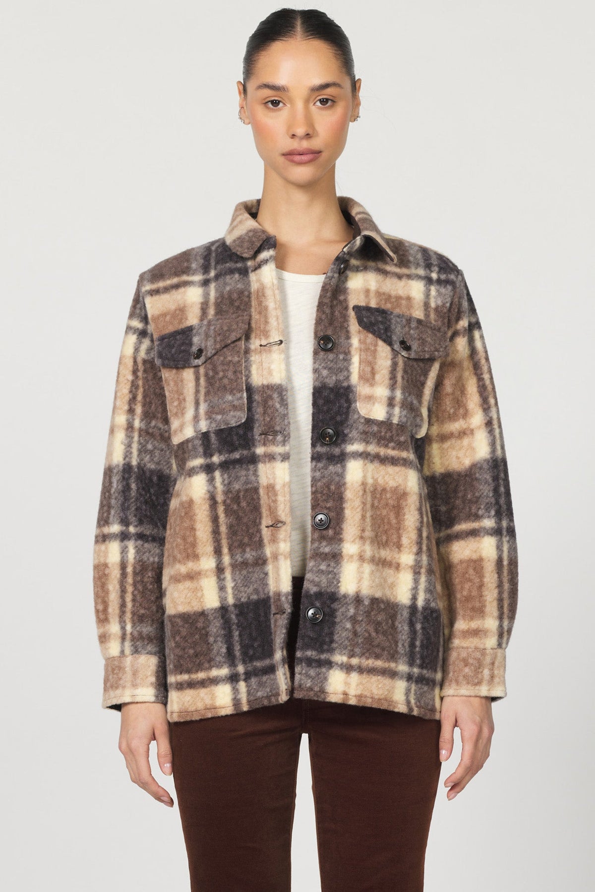 deanna-jacket-brown-mocha-plaid — Dear John Denim