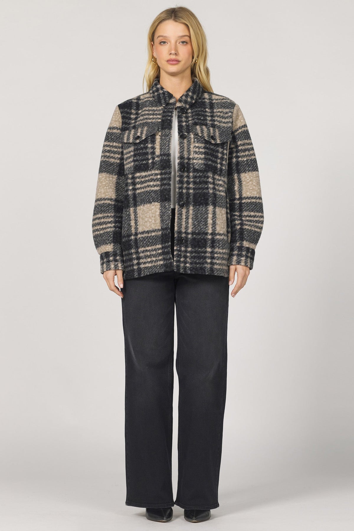deanna-jacket-off-white-black-plaid — Dear John Denim