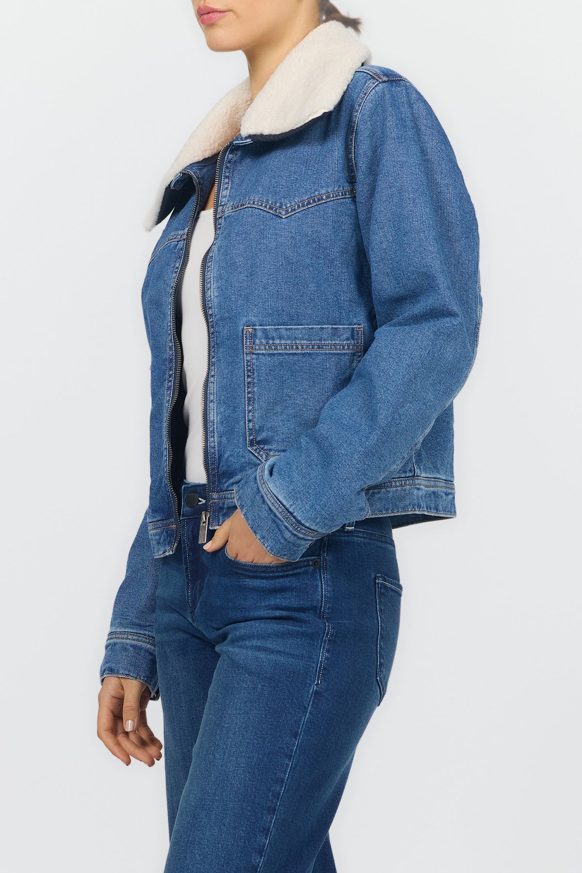 WAVERLY JACKET HEIRLOOM BLUE SIDE — Dear John Denim