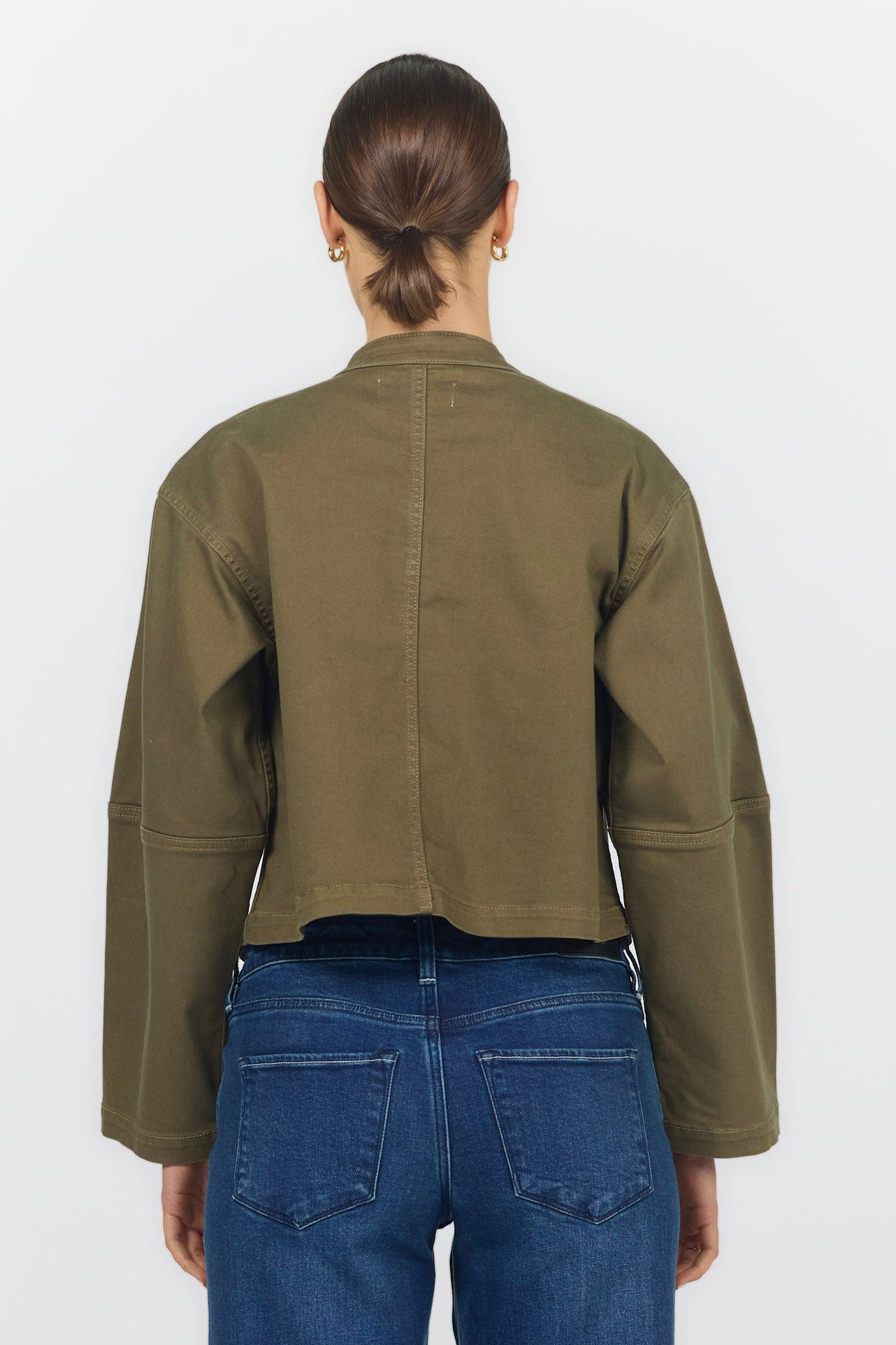 ROWEN JACKET OLIVE BRANCH BACK — Dear John Denim