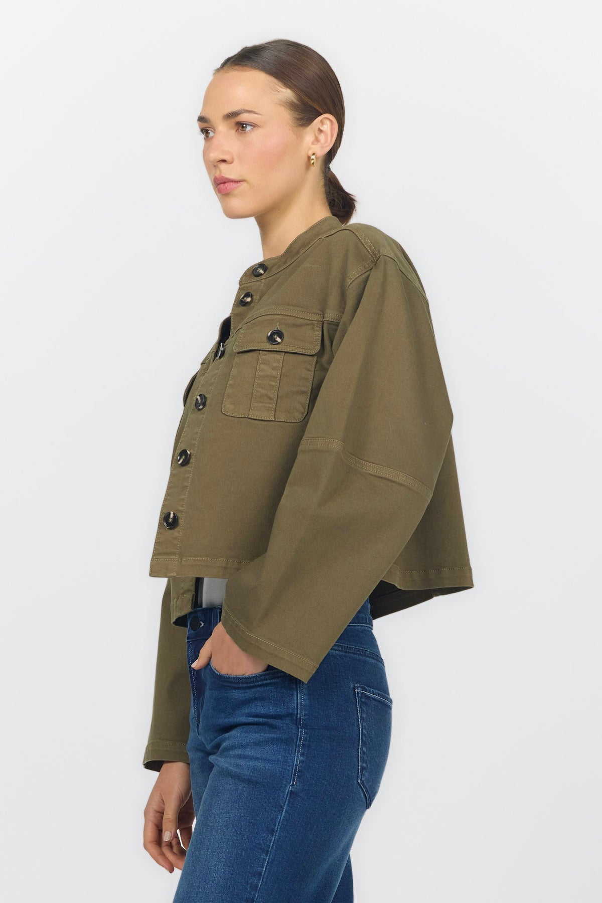 ROWEN JACKET OLIVE BRANCH SIDE — Dear John Denim