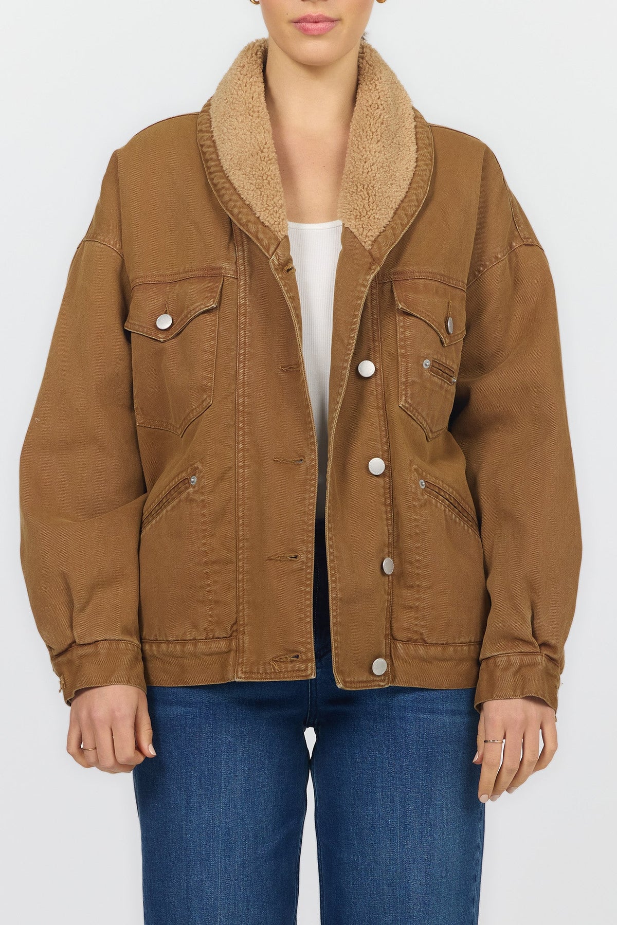 WINSLOW JACKET CARAMEL FRONT — Dear John Denim