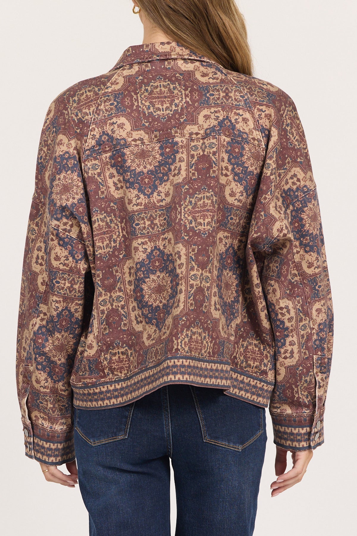 LEIGHTON LONG SLEEVE JACKETS PERSIAN TAPESTRY BACK — Dear John Denim