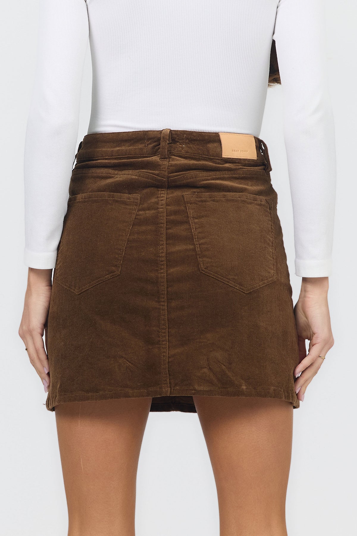 QUINN SKIRT CAPPUCCINO BACK — Dear John Denim