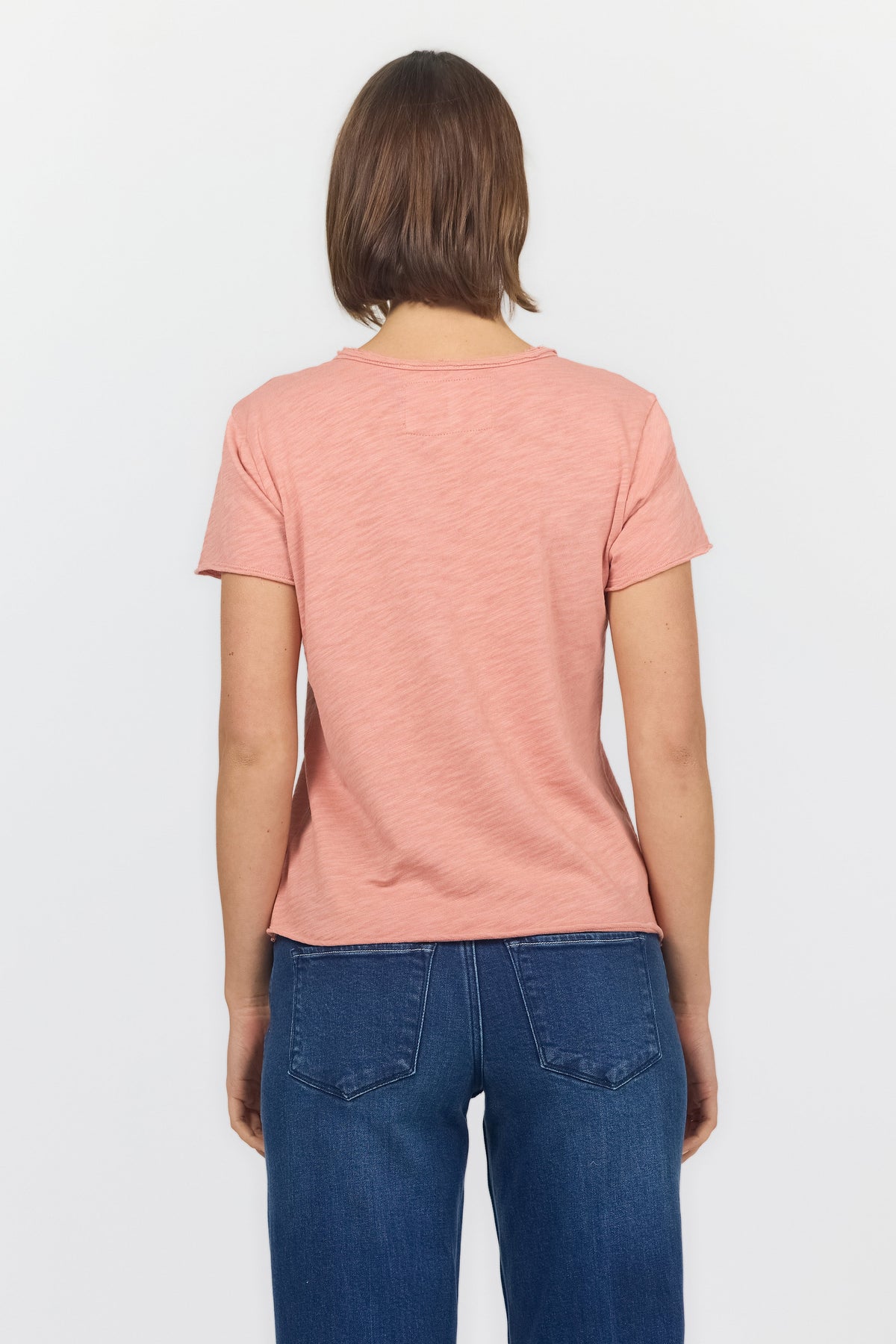 VANYA SHORT SLEEVE TEE ROSE DAWN BACK — Dear John Denim