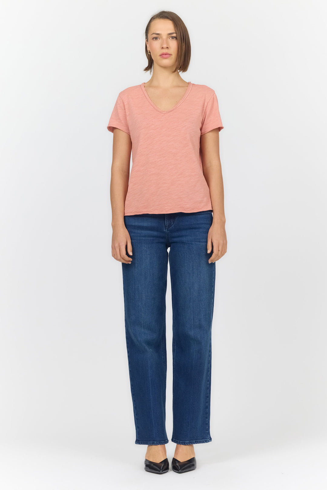 VANYA SHORT SLEEVE TEE ROSE DAWN FRONT
