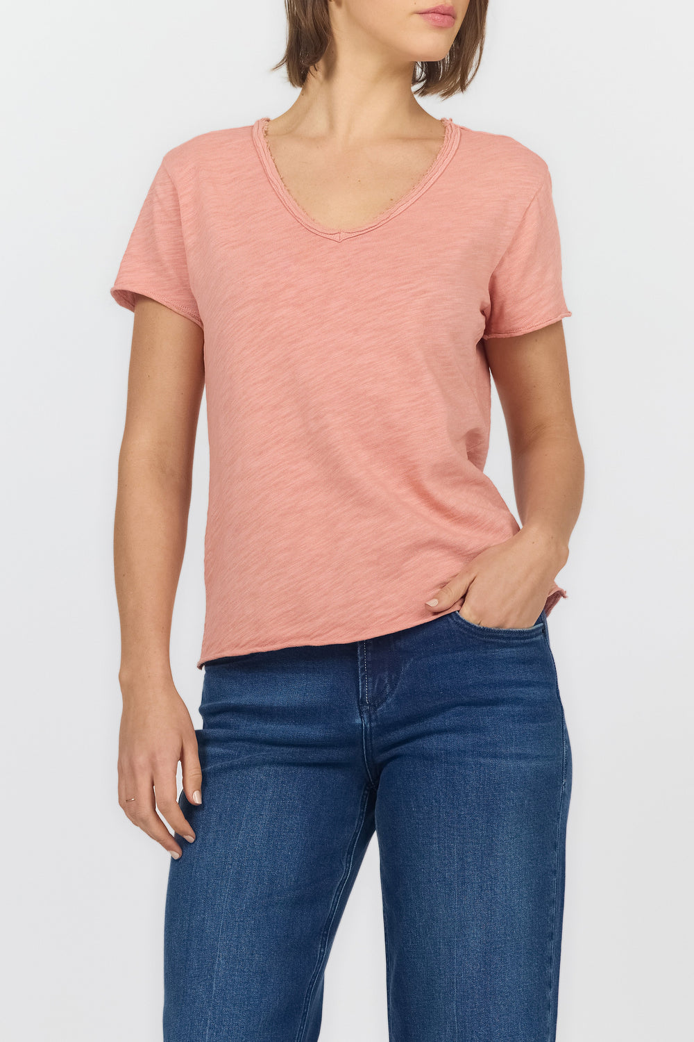 VANYA SHORT SLEEVE TEE ROSE DAWN SIDE