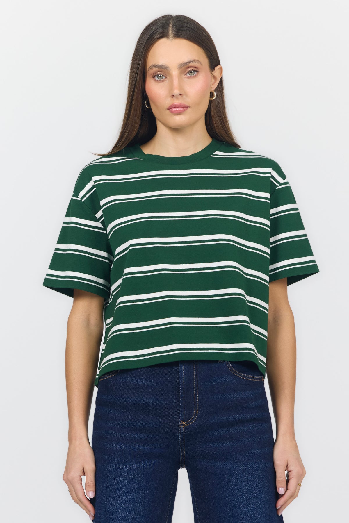 MADDOX TEE PINE STRIPE — Dear John Denim