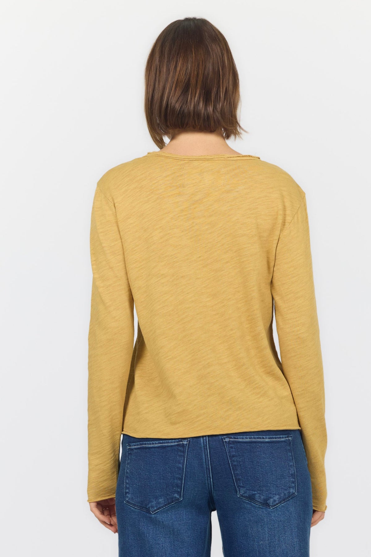 VANYA LONG SLEEVE TEE CURRY BACK — Dear John Denim