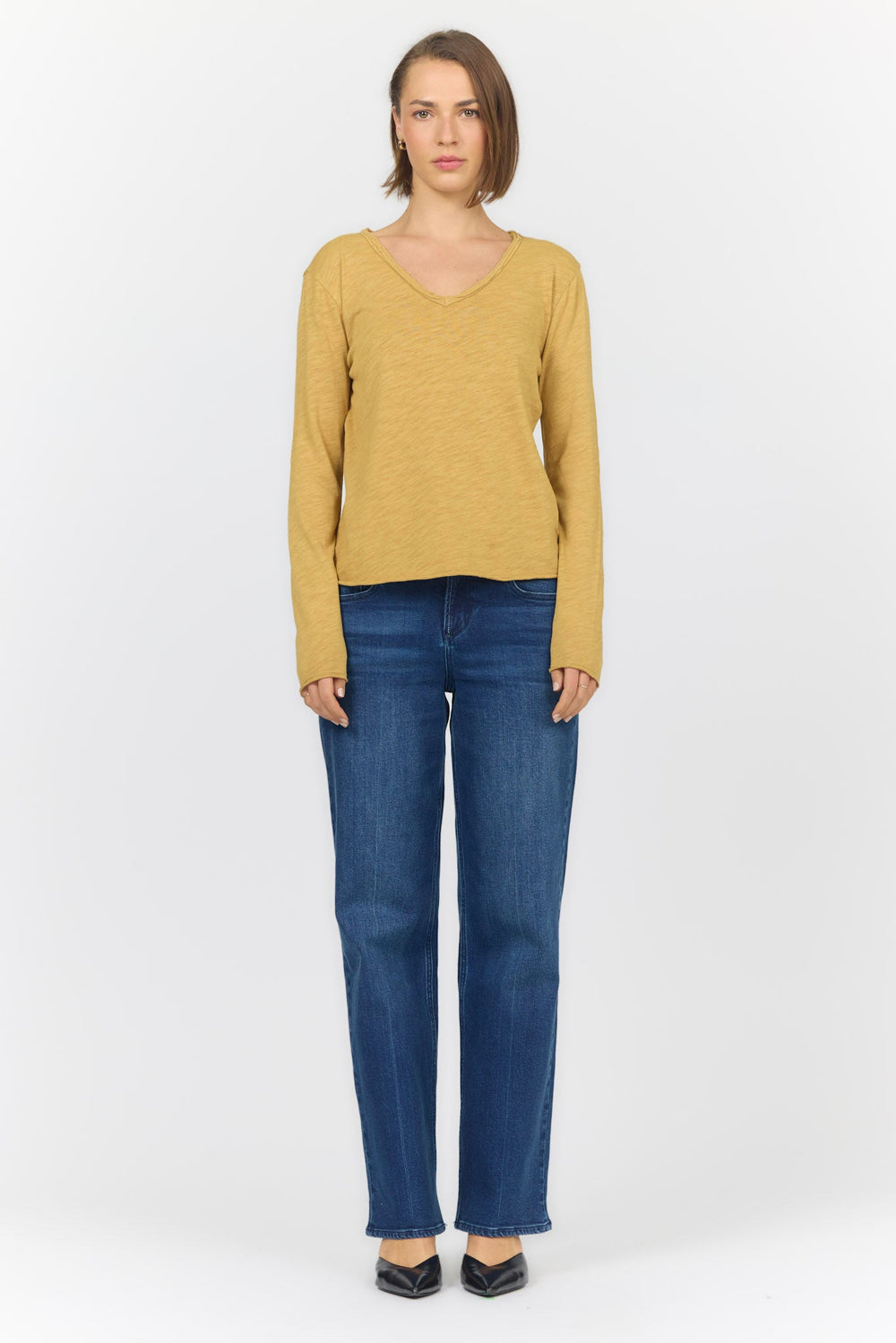 VANYA LONG SLEEVE TEE CURRY FULL