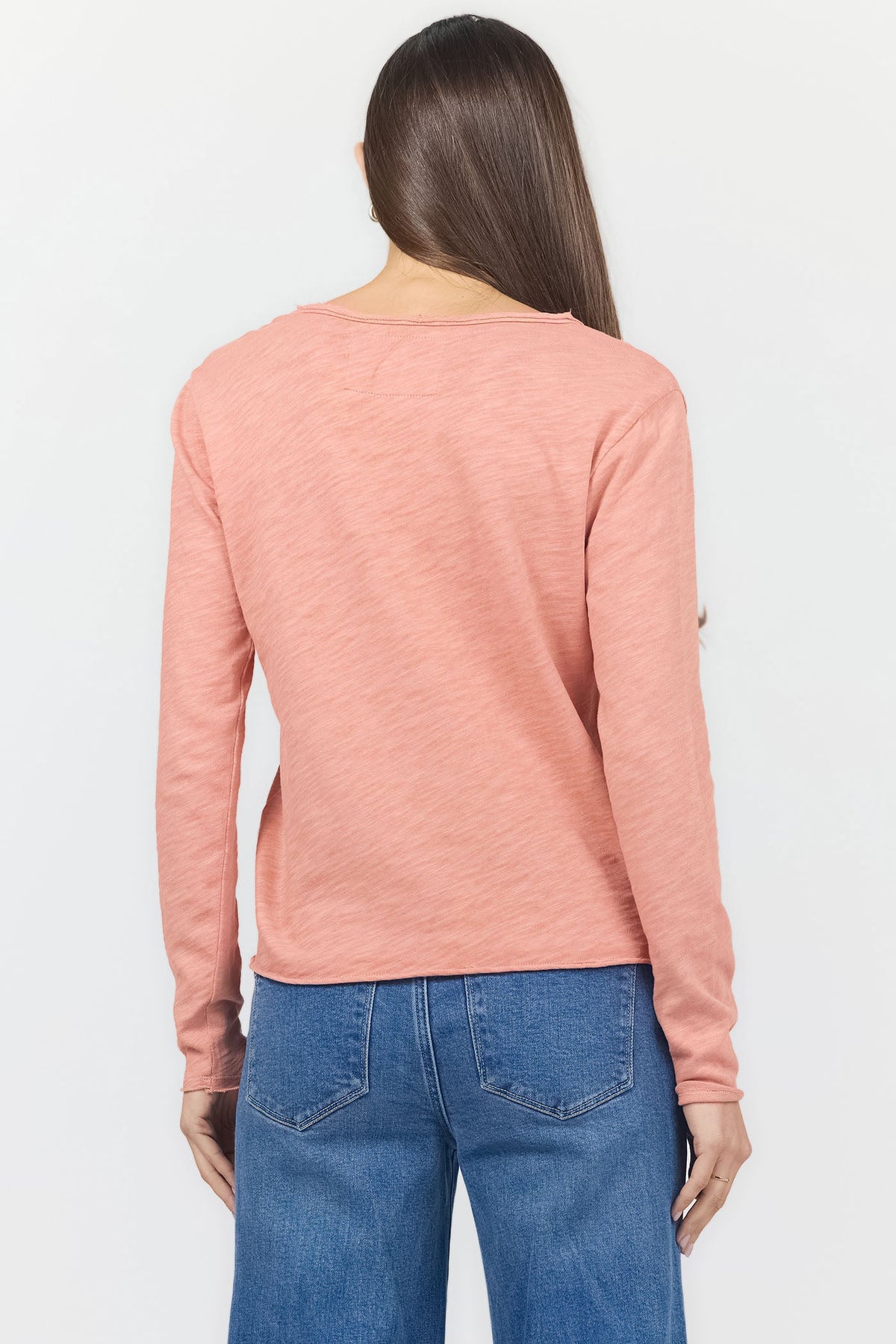 VANYA LONG SLEEVE TEE ROSE DAWN BACK — Dear John Denim