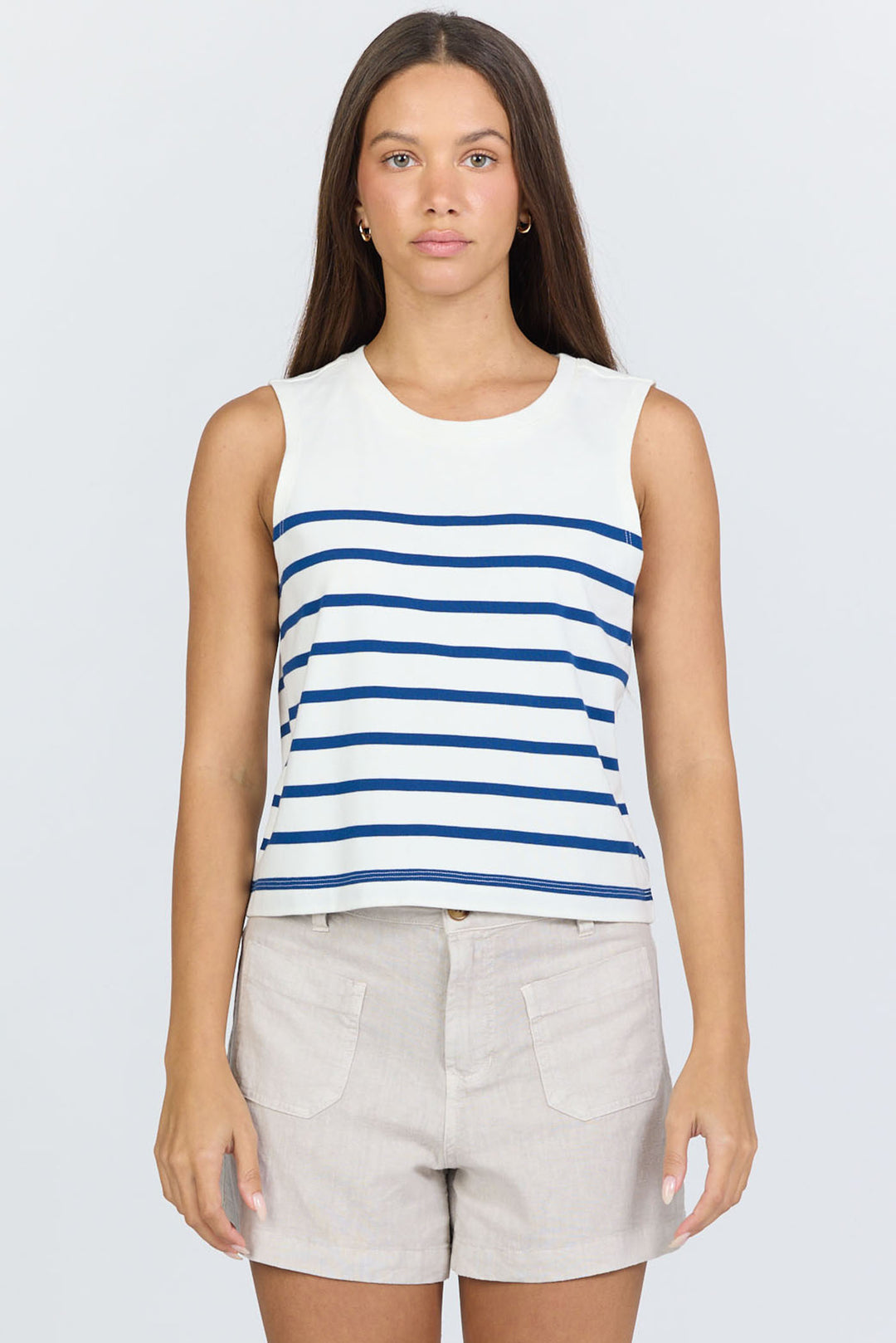 CREAM/NAVY STRIPE-DKN2195CNE-1