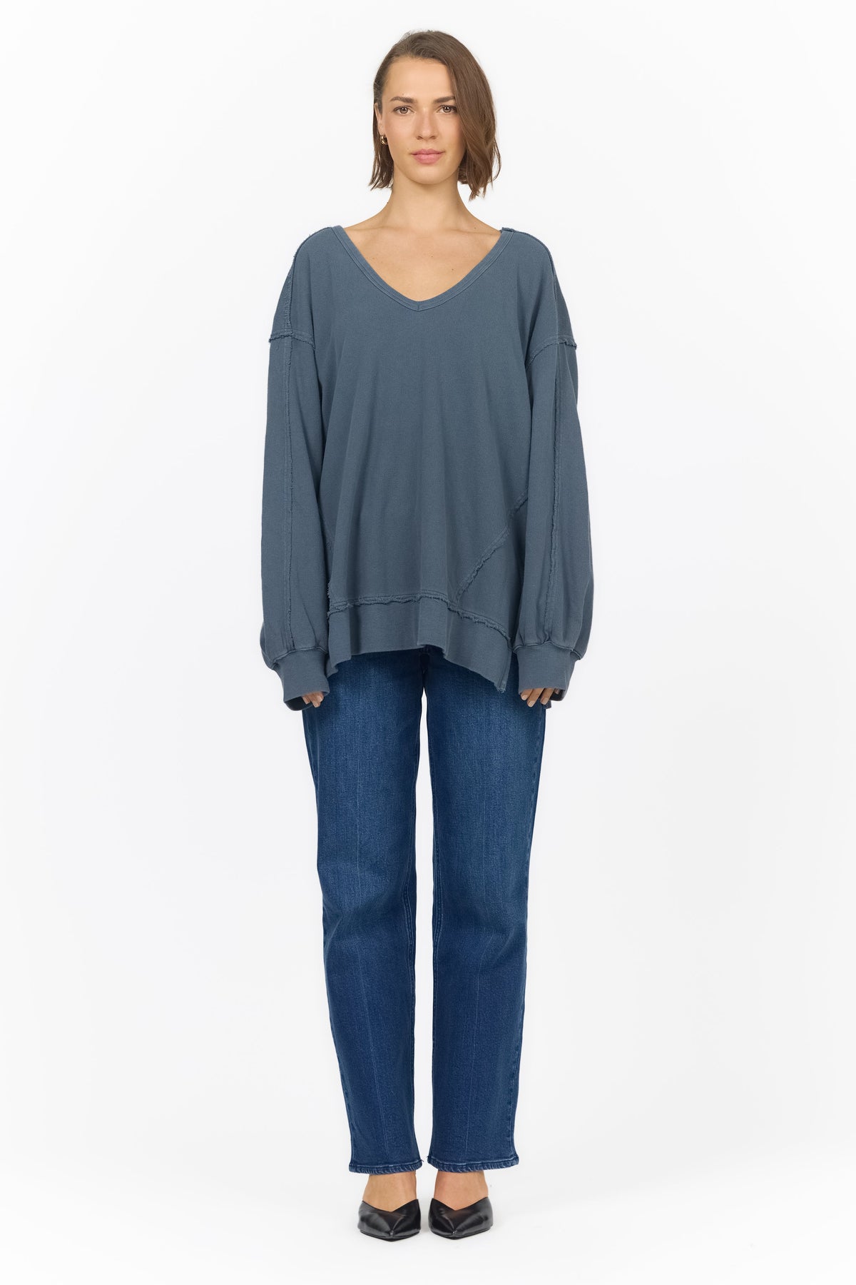 MONROE SWEATSHIRT TURBULENCE FULL — Dear John Denim
