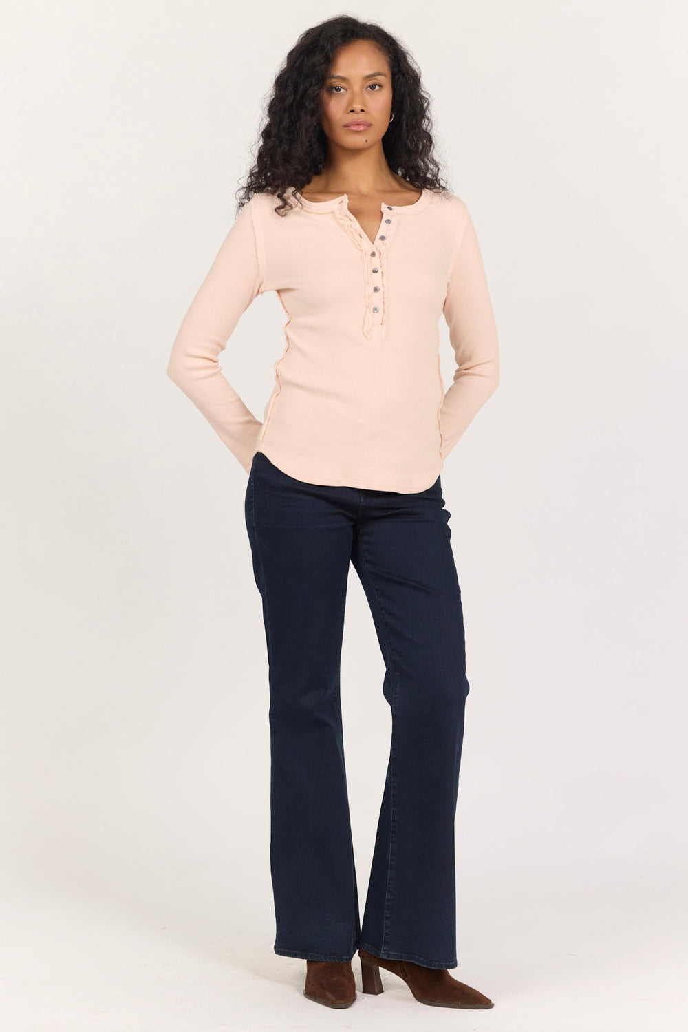 EDIE LONG SLEEVE TEE CAMEO ROSE FULL