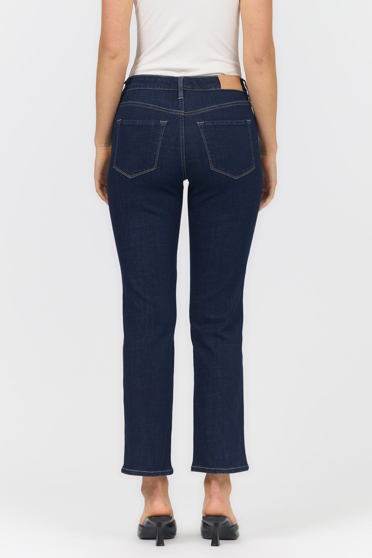 ANIKA MID RISE STRAIGHT LEG JEANS ANCHOR BACK — Dear John Denim