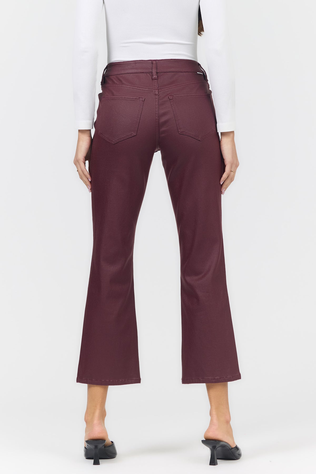 ANIKA MID RISE STRAIGHT LEG PANTS FIG BACK — Dear John Denim