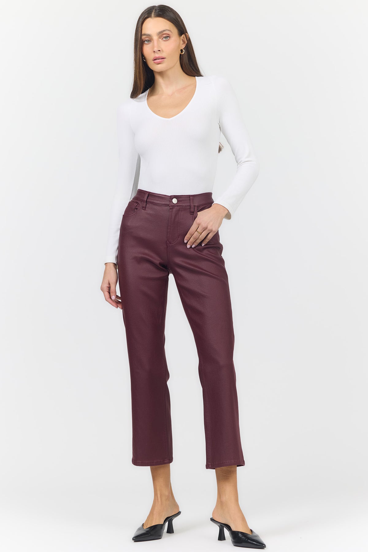 ANIKA MID RISE STRAIGHT LEG PANTS FIG FULL — Dear John Denim