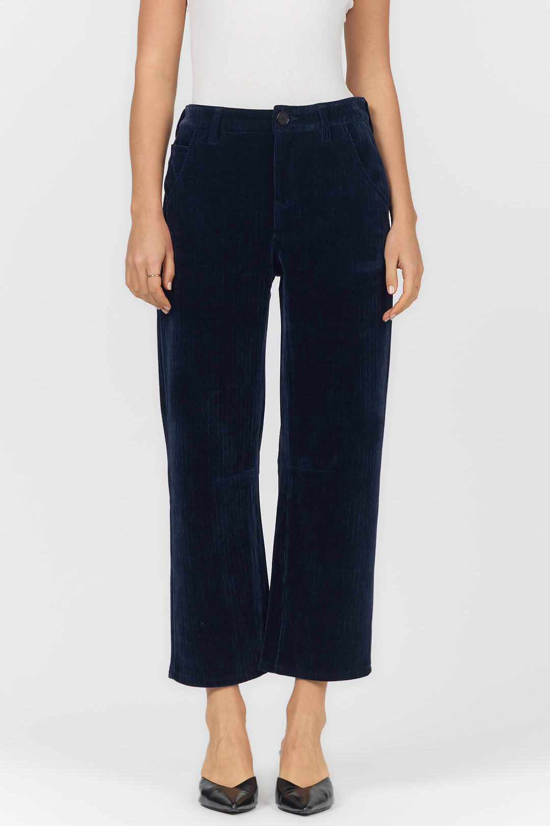 LASSO MID RISE BARREL LEG PANT
