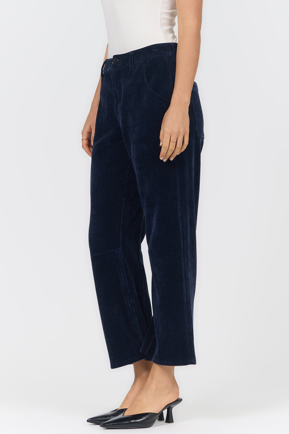 LASSO MID RISE BARREL LEG PANT