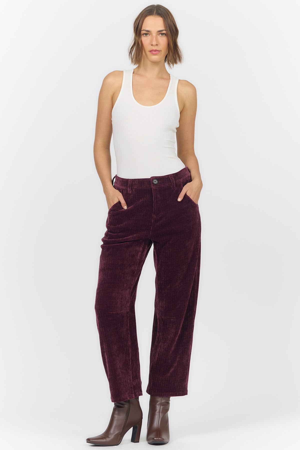 LASSO MID RISE BARREL LEG PANTS FIG FULL — Dear John Denim