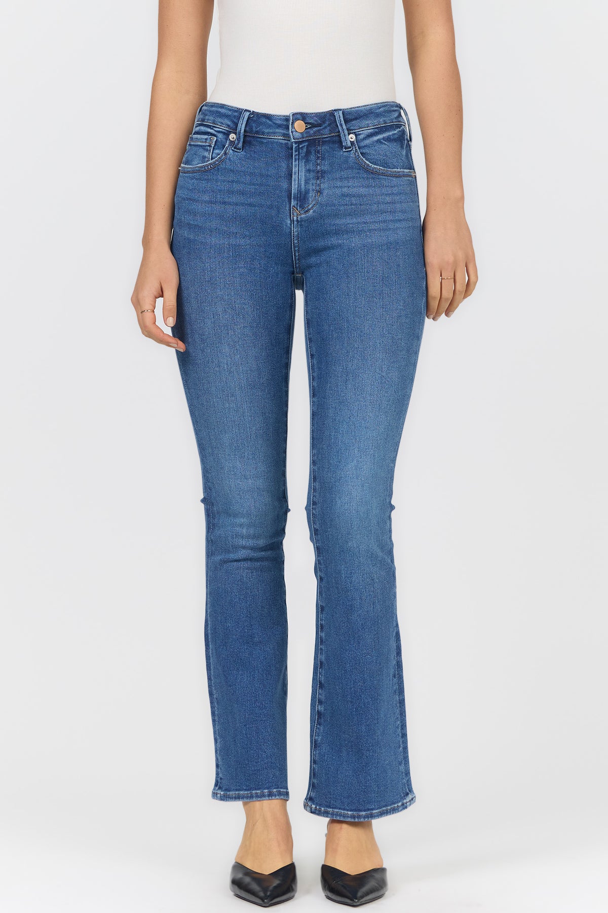 JAXTYN MID RISE BOOTCUT JEANS CRESSON FRONT — Dear John Denim