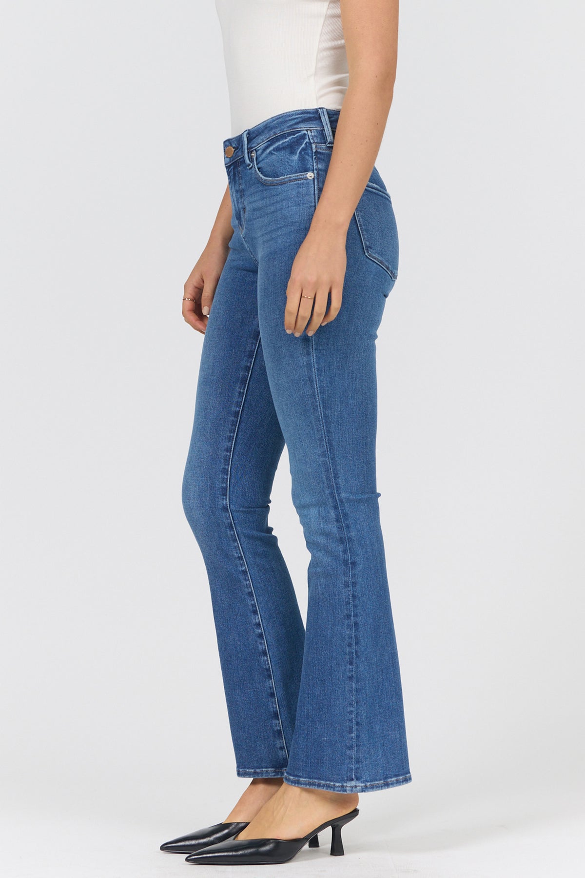 JAXTYN MID RISE BOOTCUT JEANS CRESSON SIDE — Dear John Denim