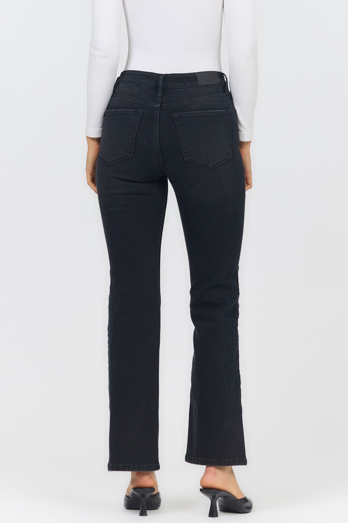 JAXTYN MID RISE STRAIGHT LEG JEANS BLACKTHORNE BACK — Dear John Denim