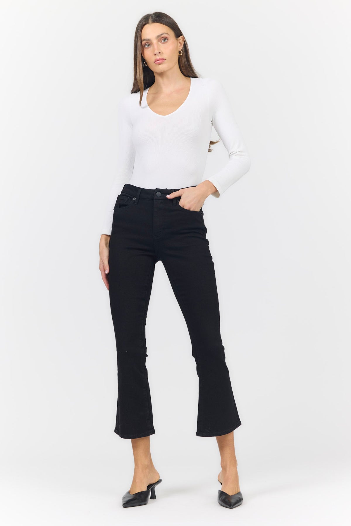 JEANNE FLARE JEAN BLACK ARROW FULL — Dear John Denim