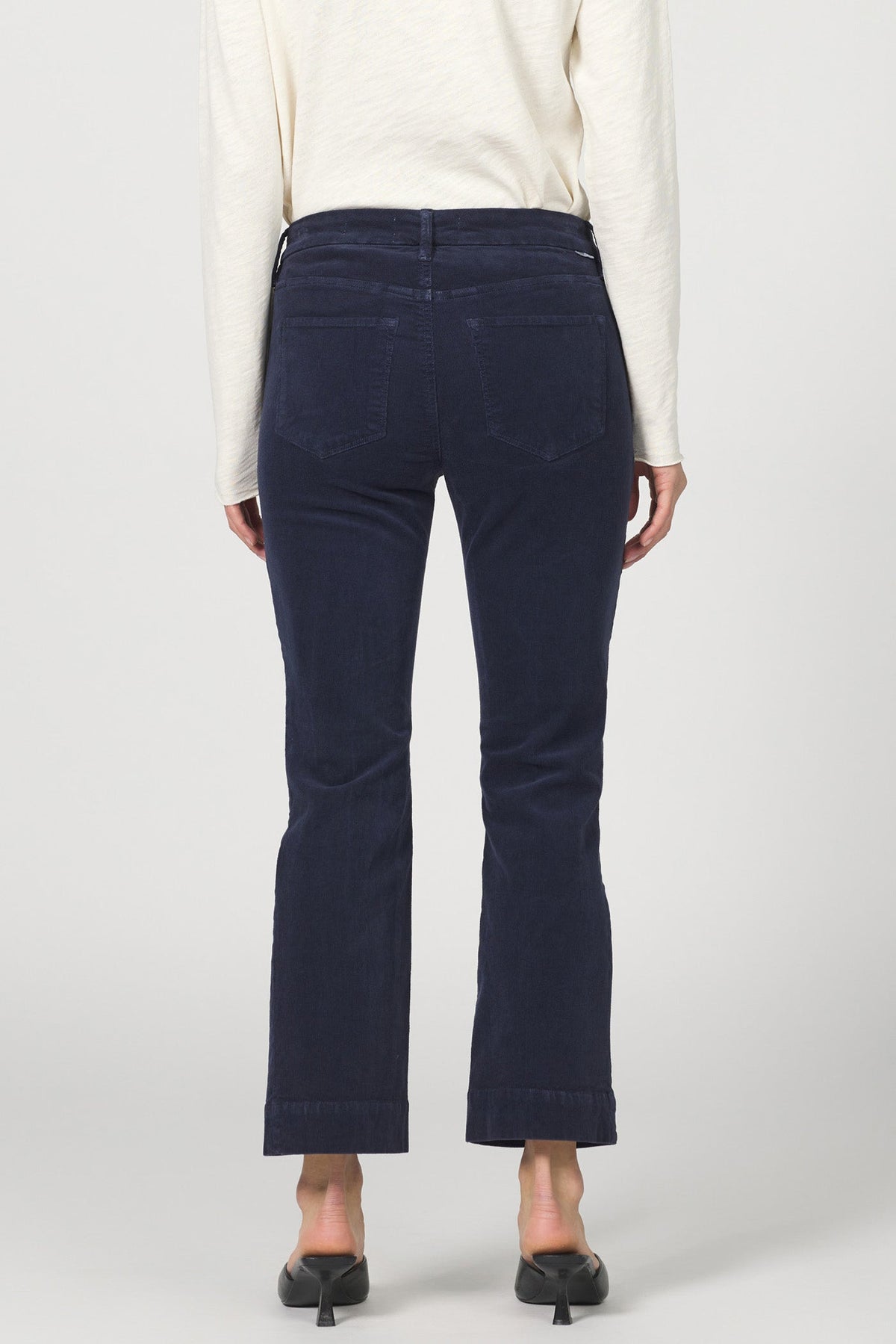 jeanne-flare-pant-black-iris-corduroy — Dear John Denim