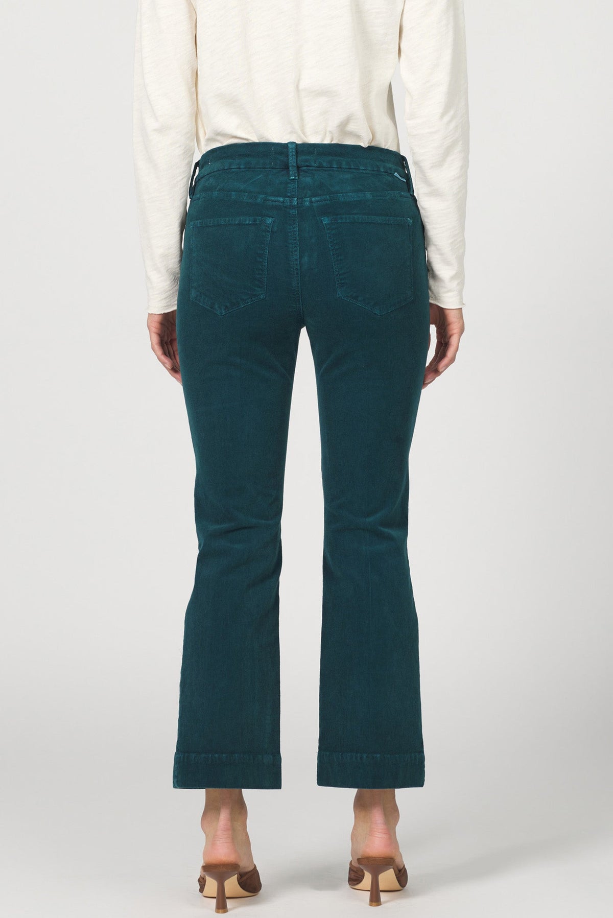 jeanne-flare-pant-dark-sea-corduroy — Dear John Denim