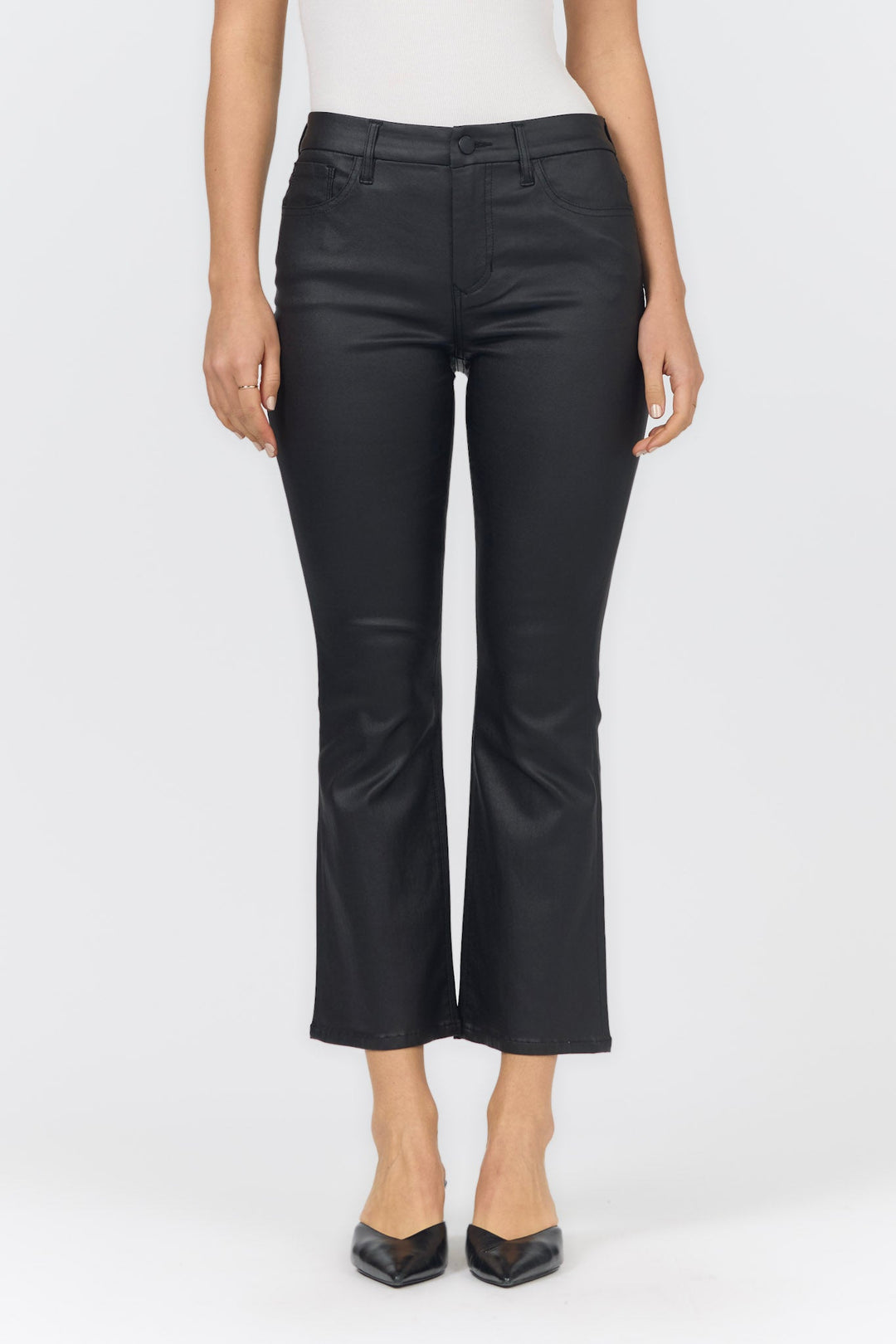 JEANNE FLARE PANT BLACK FRONT