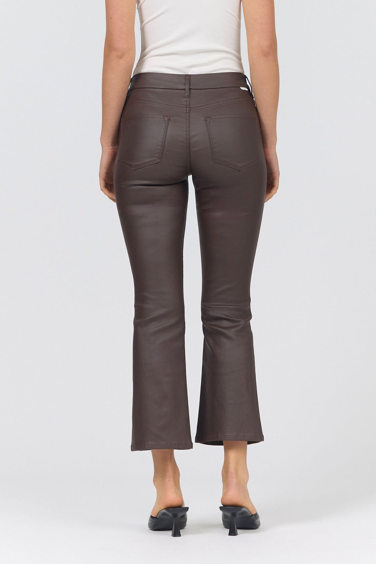 JEANNE FLARE PANT CAPPUCCINO BACK — Dear John Denim